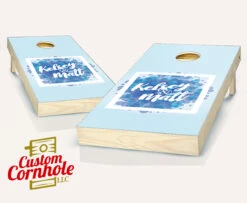 Blue Vogue Wedding Cornhole Set With Bags