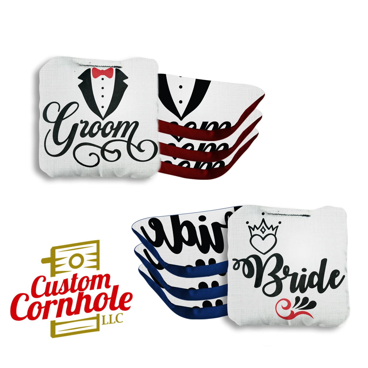 Bride Groom Professional Cornhole Bags - Set Of 8 3 Bride Groom Professional Cornhole Bags - Set Of 8