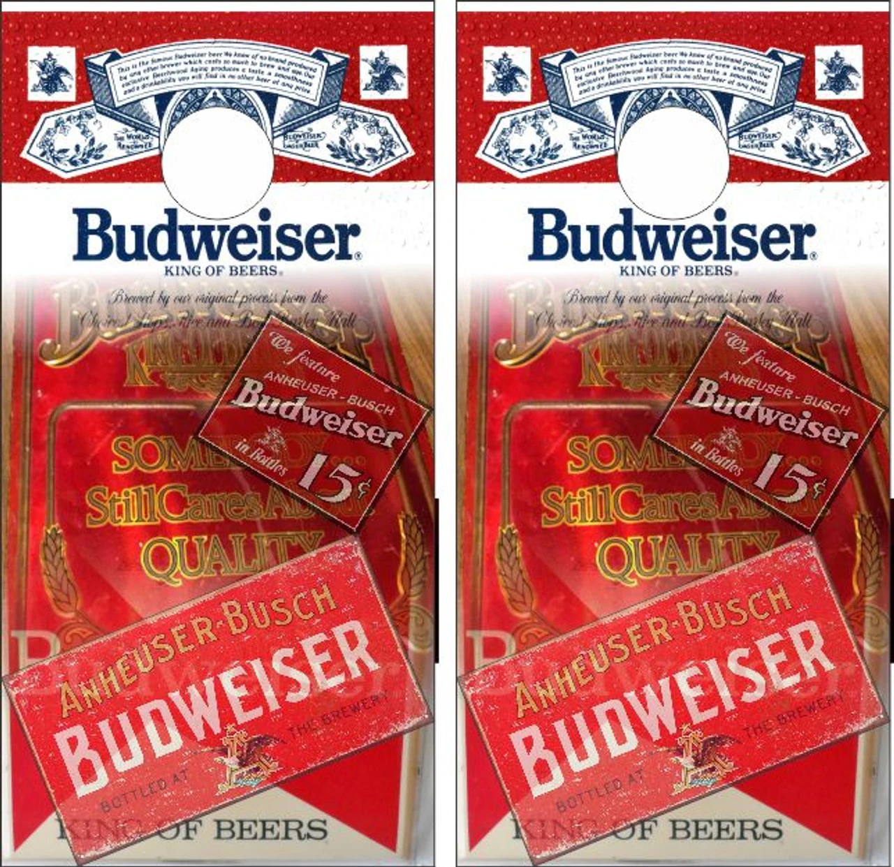 Budweiser Version 3 Cornhole Wraps - Set Of 2 3 Budweiser Version 3 Cornhole Wraps - Set Of 2