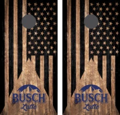 Busch Latte Version 3 Cornhole Wraps - Set Of 2