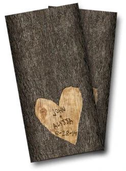Wedding Tree Carved Cornhole Wraps - Set Of 2
