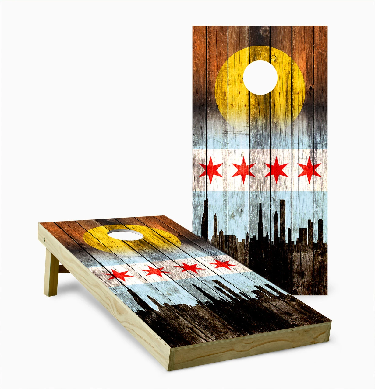 Chicago City Cornhole Set With Bags 3 Chicago City Cornhole Set With Bags