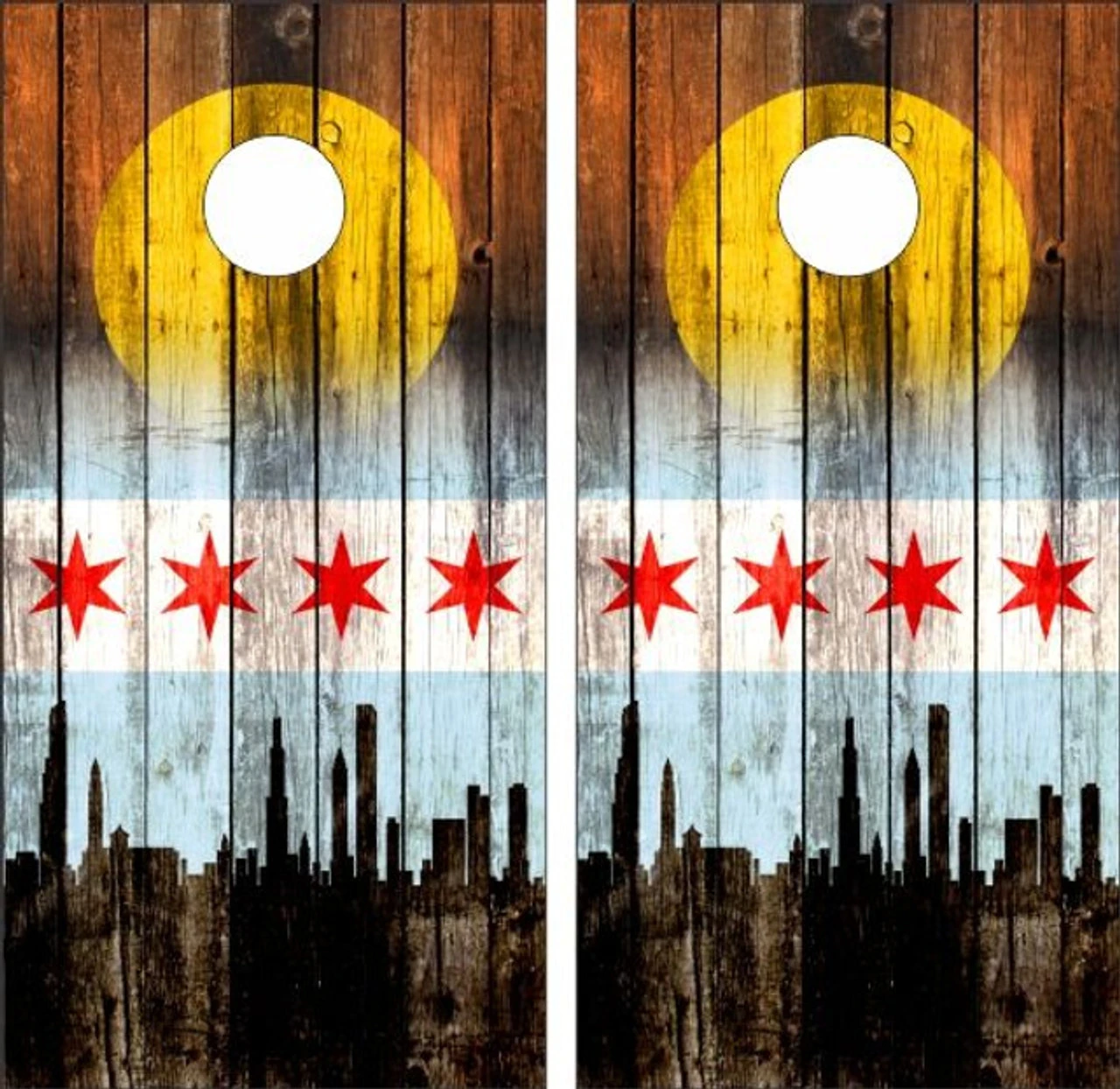 Chicago City Cornhole Set With Bags 4 Chicago City Cornhole Set With Bags - Image 2