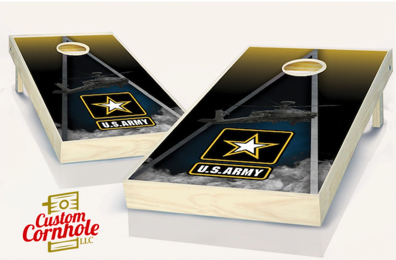 US Army Apache Cornhole Set With Bags 3 US Army Apache Cornhole Set With Bags