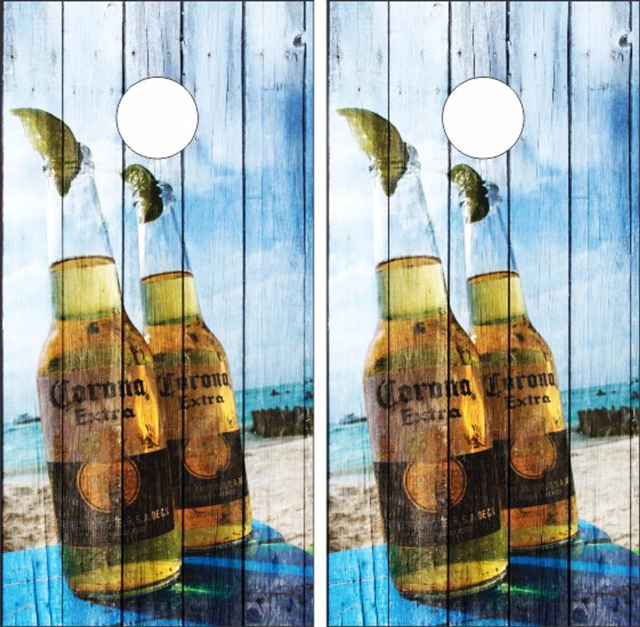 Corona Cornhole Wraps - Set Of 2 3 Corona Cornhole Wraps - Set Of 2