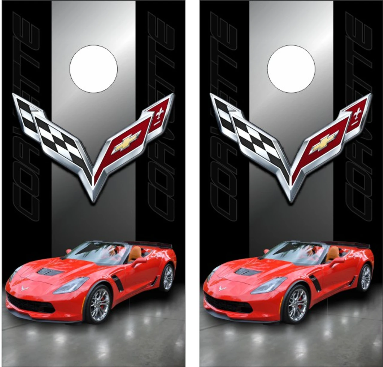 Corvette Cornhole Wraps - Set Of 2 3 Corvette Cornhole Wraps - Set Of 2