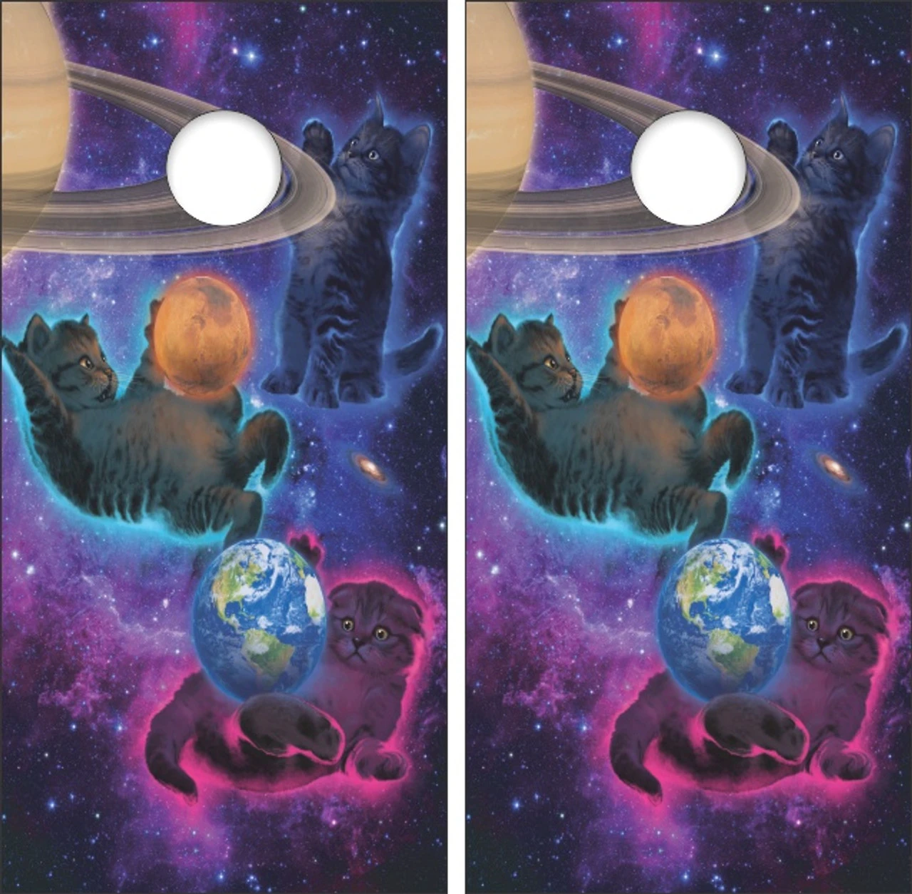 Cosmic Kittens Cornhole Set With Bags 4 Cosmic Kittens Cornhole Set With Bags - Image 2