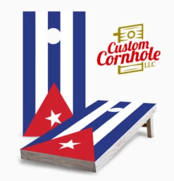 Cuban Flag Cornhole Set With Bags