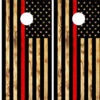 American Flag Burnt Wood Red Stripe Version 2 Cornhole Wraps - Set Of 2 -Best Toy Shop Custom Boards 64008.1626301755