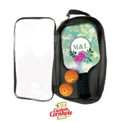 Custom Watercolor Monogram Pickleball Paddle Set -Best Toy Shop Custom Cornhole LLC Pickleball 2 08353.1707877954
