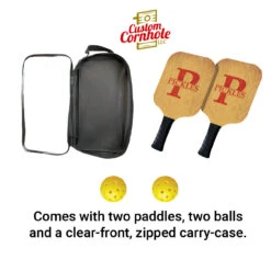 Custom Red Monogram Pickleball Paddle Set -Best Toy Shop Custom Cornhole LLC Pickleball 2 60720.1707870632