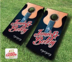 Custom Guitar Wedding Cornhole Set With Bags -Best Toy Shop Custom Guitar Wedding Cornhole Set 09568.1485982103