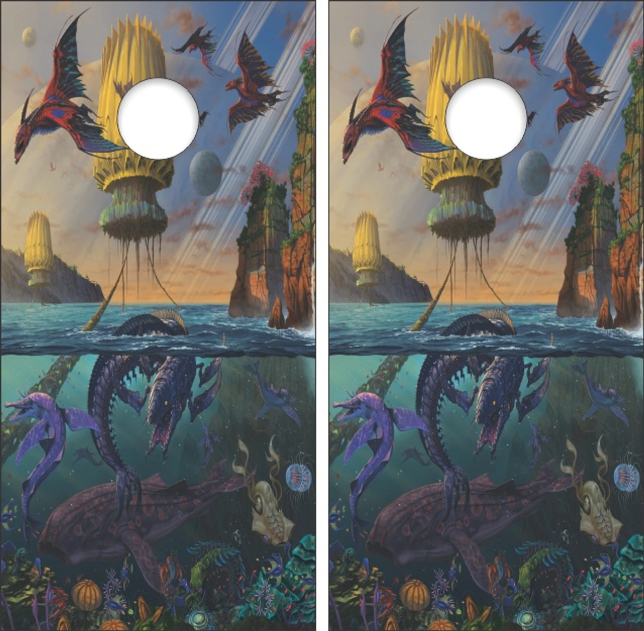 Cyris Undiscovered Cornhole Wraps - Set Of 2 3 Cyris Undiscovered Cornhole Wraps - Set Of 2