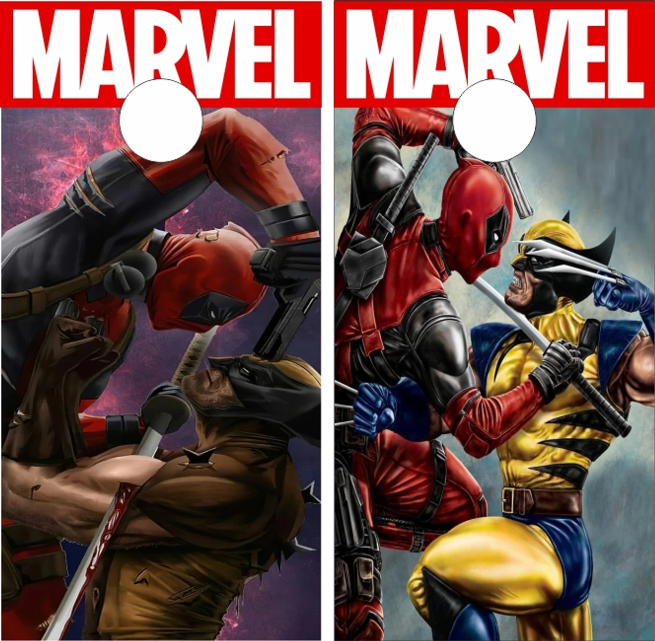 Wolverine And Deadpool Version 2 Cornhole Set With Bags 4 Wolverine And Deadpool Version 2 Cornhole Set With Bags - Image 2