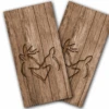 Deer Heart Cornhole Wraps - Set Of 2