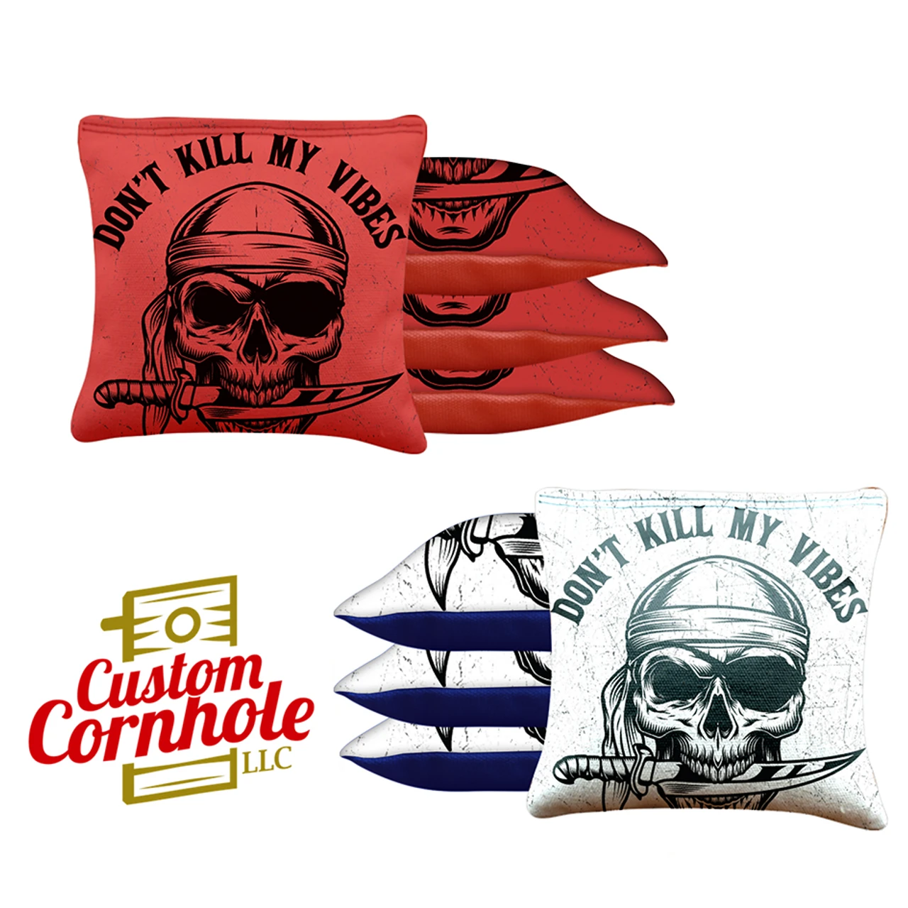 Don't Kill My Vibes Tournament Cornhole Bags - Set Of 8 3 Don't Kill My Vibes Tournament Cornhole Bags - Set Of 8