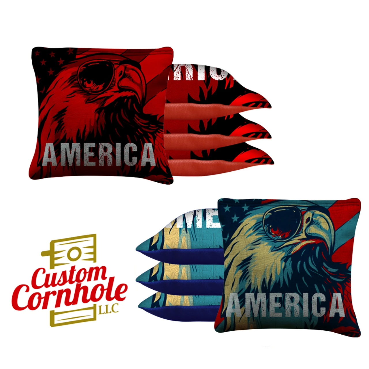 Eagle Shades Tournament Cornhole Bags - Set Of 8 3 Eagle Shades Tournament Cornhole Bags - Set Of 8