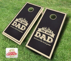 Best Dad Stained Cornhole Set With Bags -Best Toy Shop Ebony Best Dad Cornhole Set 2 62793.1484262053