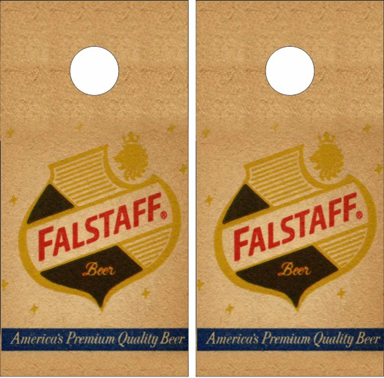 Falstaff Beer Cornhole Wraps - Set Of 2 3 Falstaff Beer Cornhole Wraps - Set Of 2