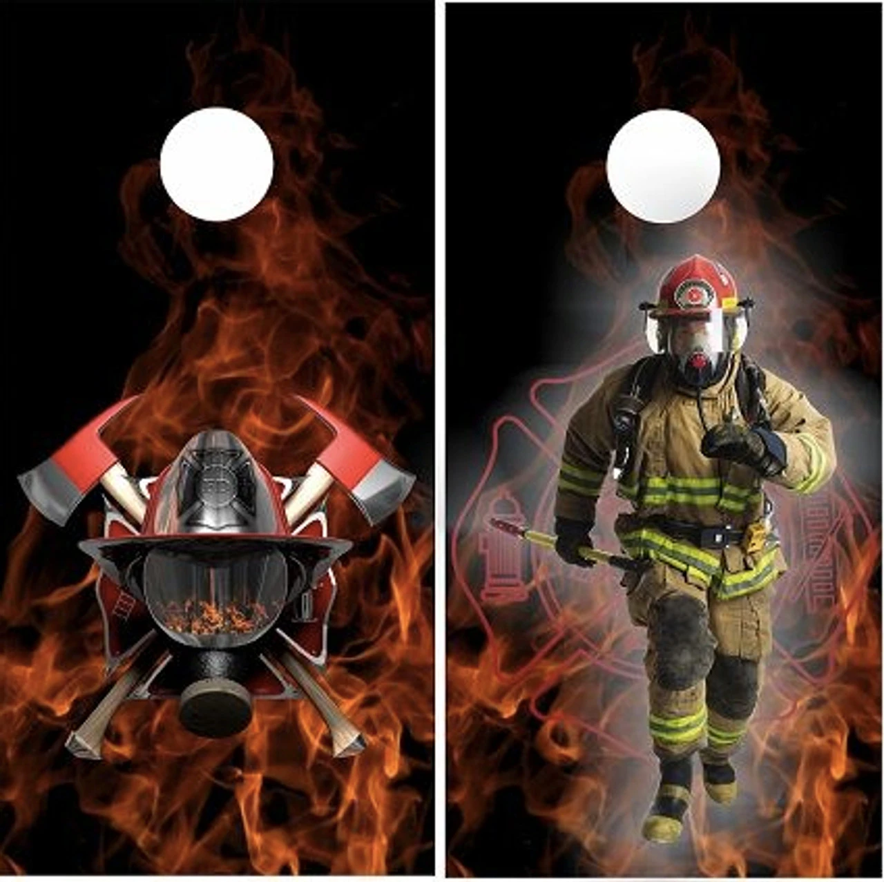 Fire Rescue Black Cornhole Wraps - Set Of 2 3 Fire Rescue Black Cornhole Wraps - Set Of 2