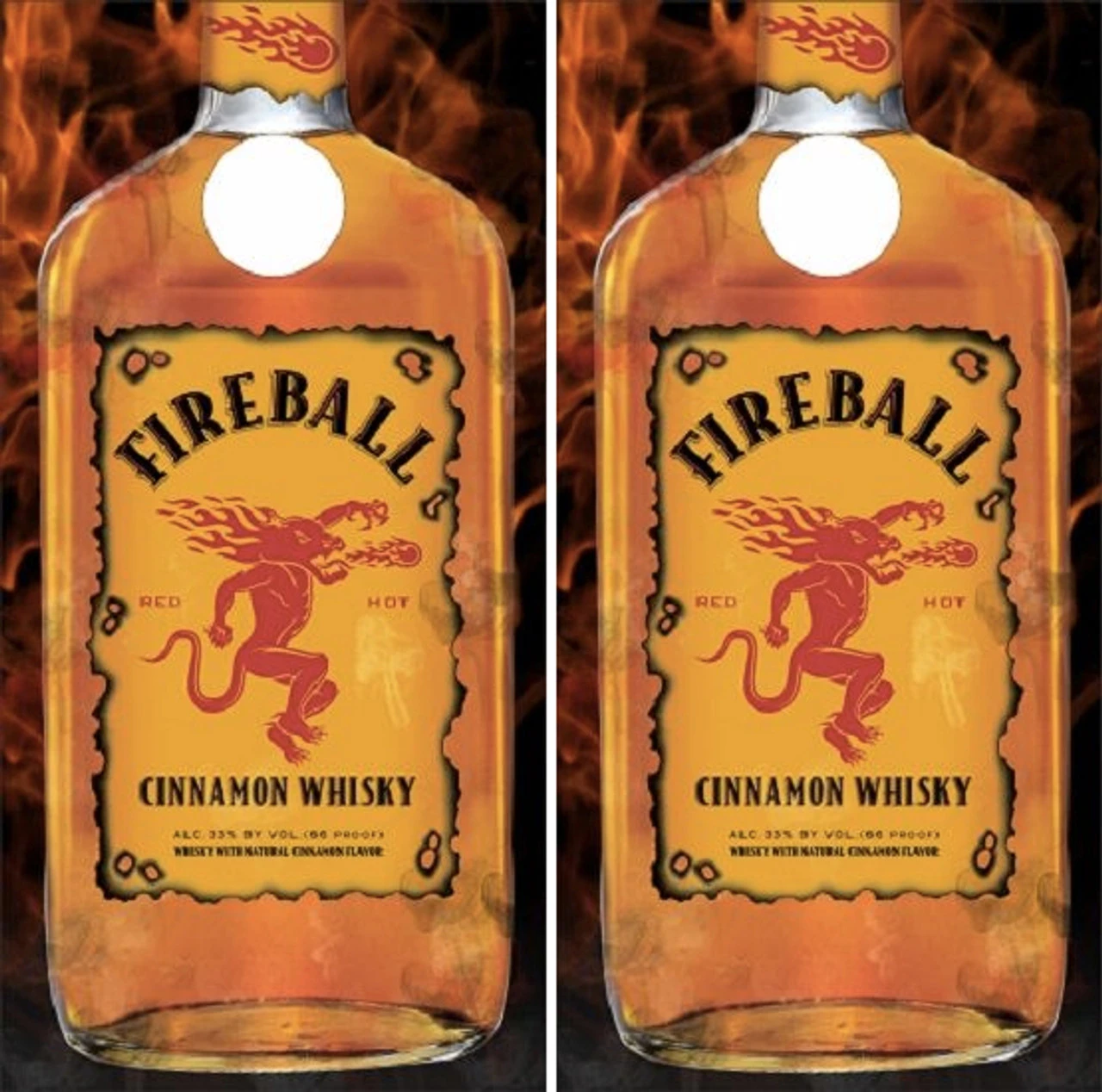 Fireball Cornhole Wraps - Set Of 2 3 Fireball Cornhole Wraps - Set Of 2