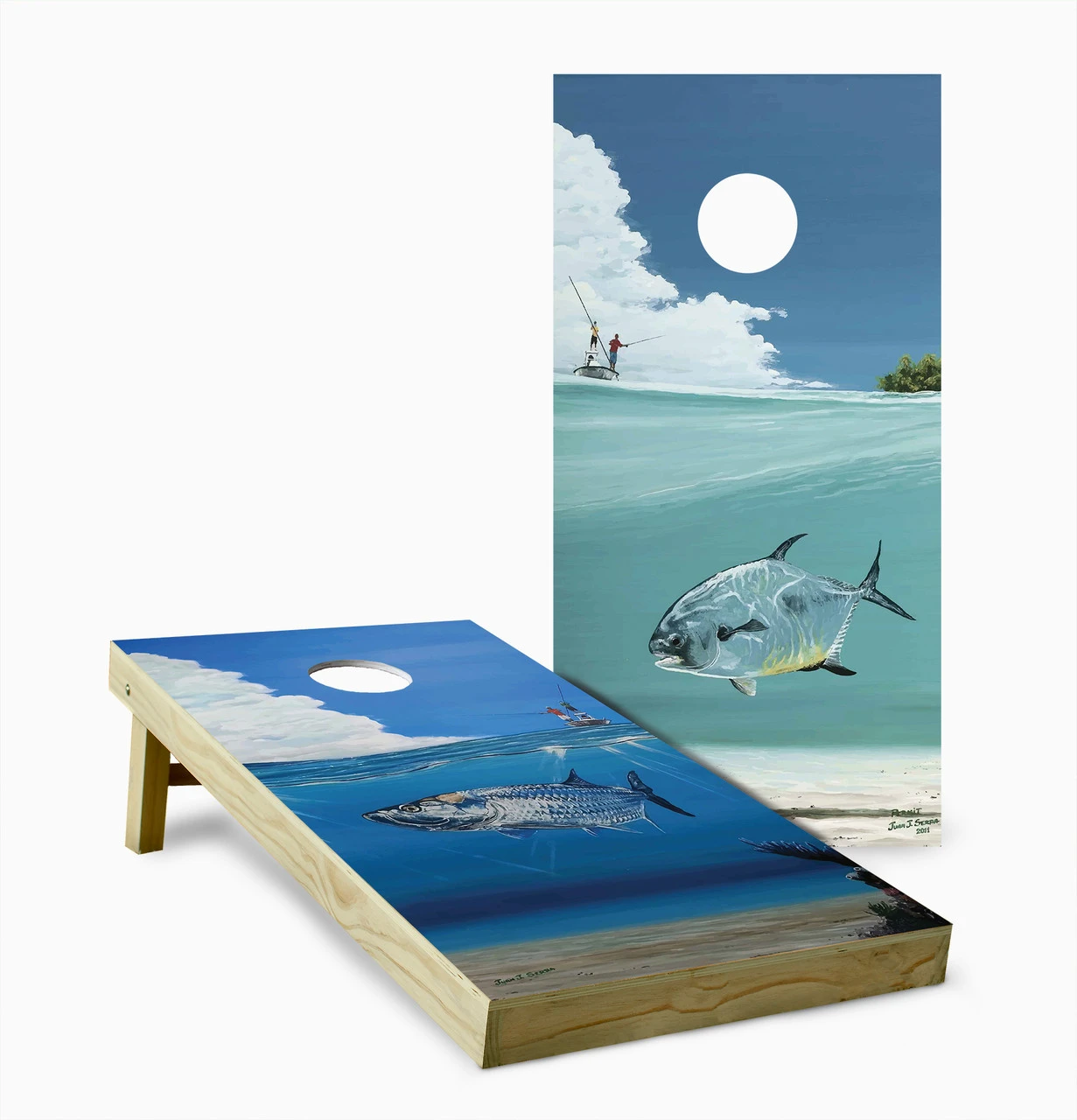 Fishing Cornhole Set With Bags 3 Fishing Cornhole Set With Bags