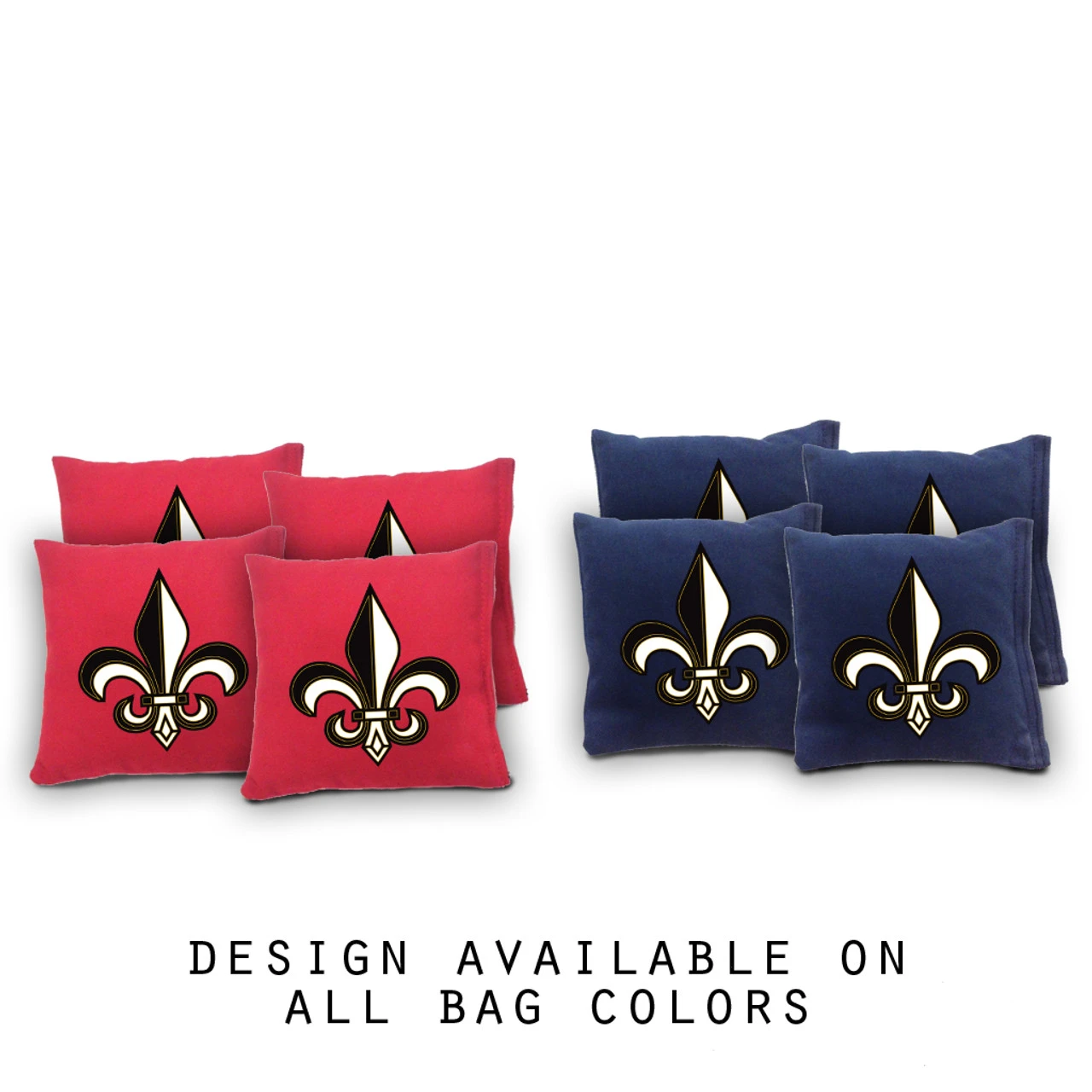 Fleur De Lis Cornhole Bags - Set Of 8 3 Fleur De Lis Cornhole Bags - Set Of 8