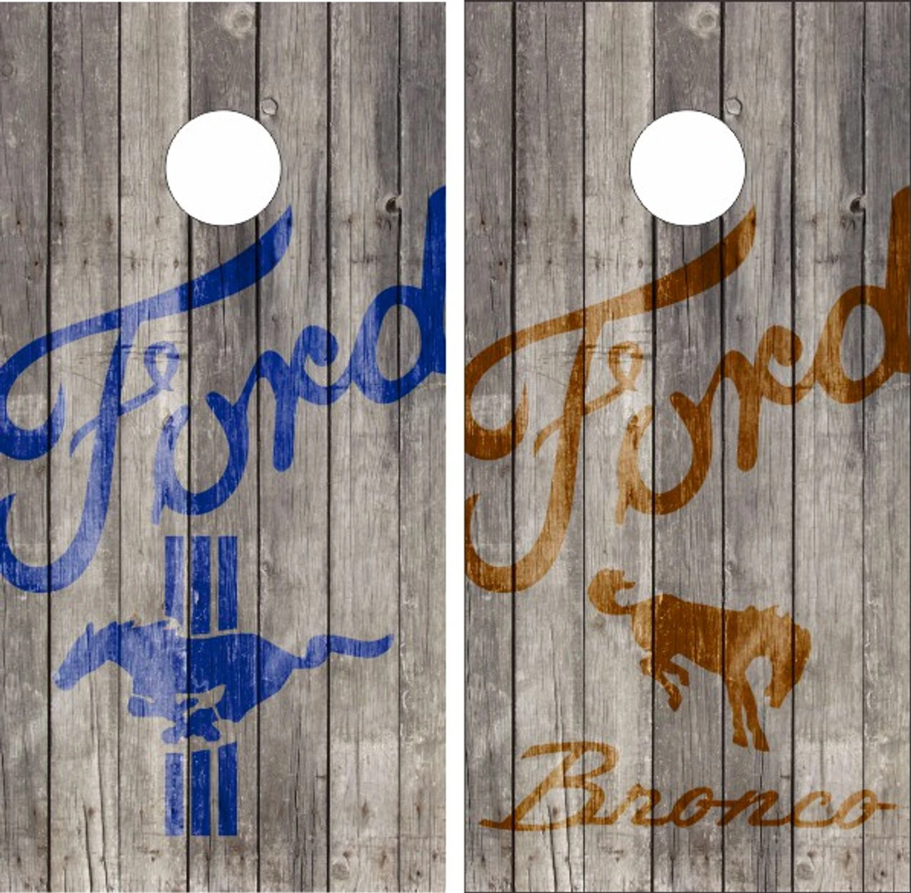Ford Mustang And Bronco Cornhole Wraps - Set Of 2 3 Ford Mustang And Bronco Cornhole Wraps - Set Of 2