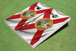 Waving Florida Flag Cornhole Set With Bags
