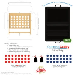 Rustic Personalized Family Giant Connect Four Game -Best Toy Shop Giant Connect Four 29940.1610489750