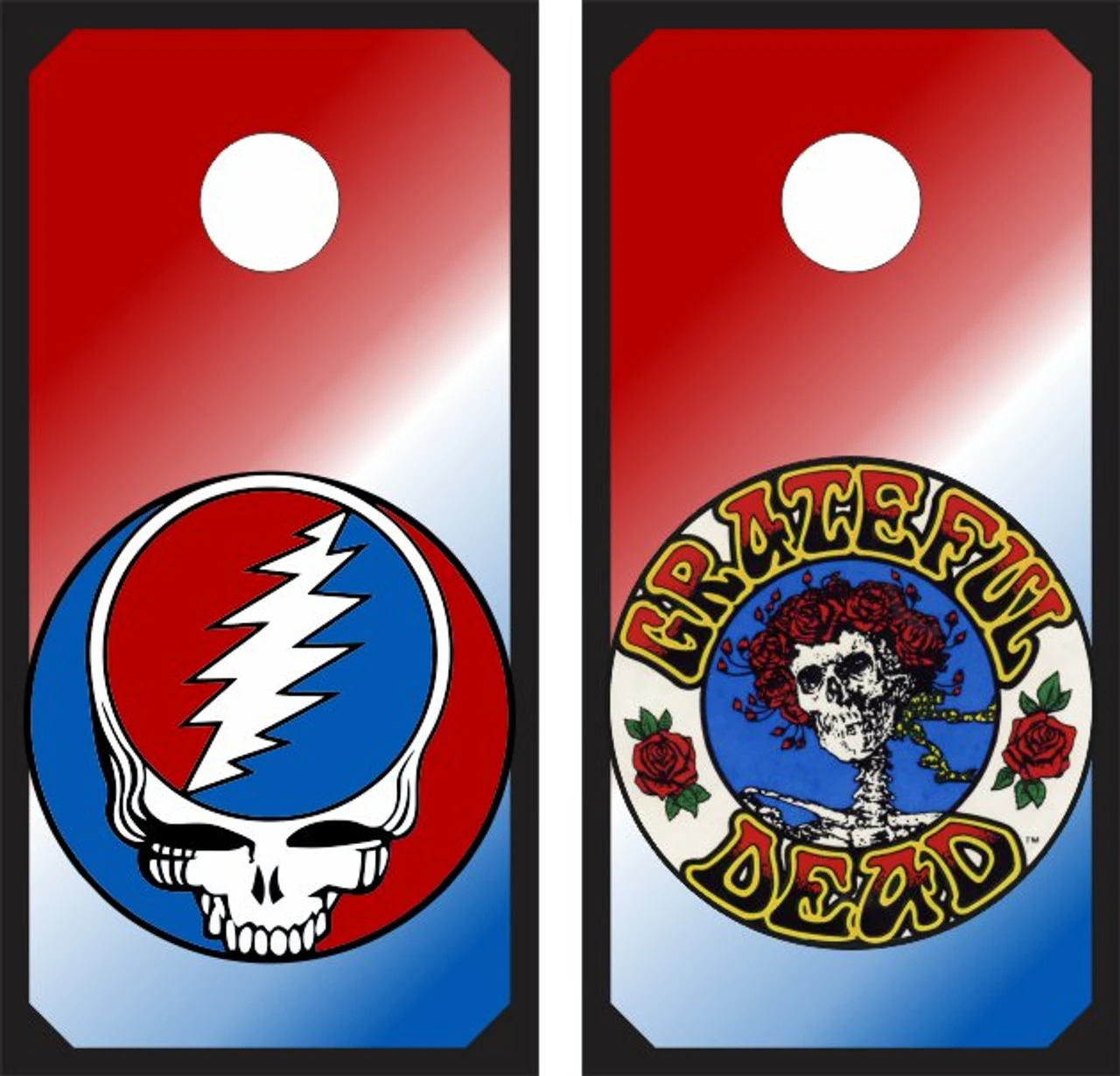 Grateful Dead Version 3 Cornhole Wraps - Set Of 2 3 Grateful Dead Version 3 Cornhole Wraps - Set Of 2