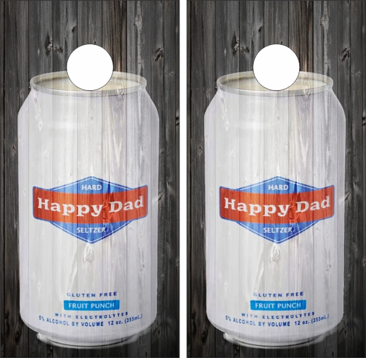 Happy Dad Fruit Punch Cornhole Wraps - Set Of 2 3 Happy Dad Fruit Punch Cornhole Wraps - Set Of 2