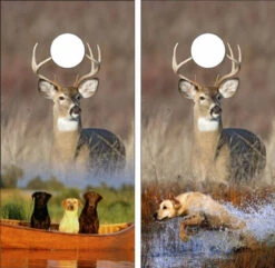 Hunting Dogs Cornhole Set With Bags -Best Toy Shop Hunting Deer Dogs preview 85679 34688.1680117316