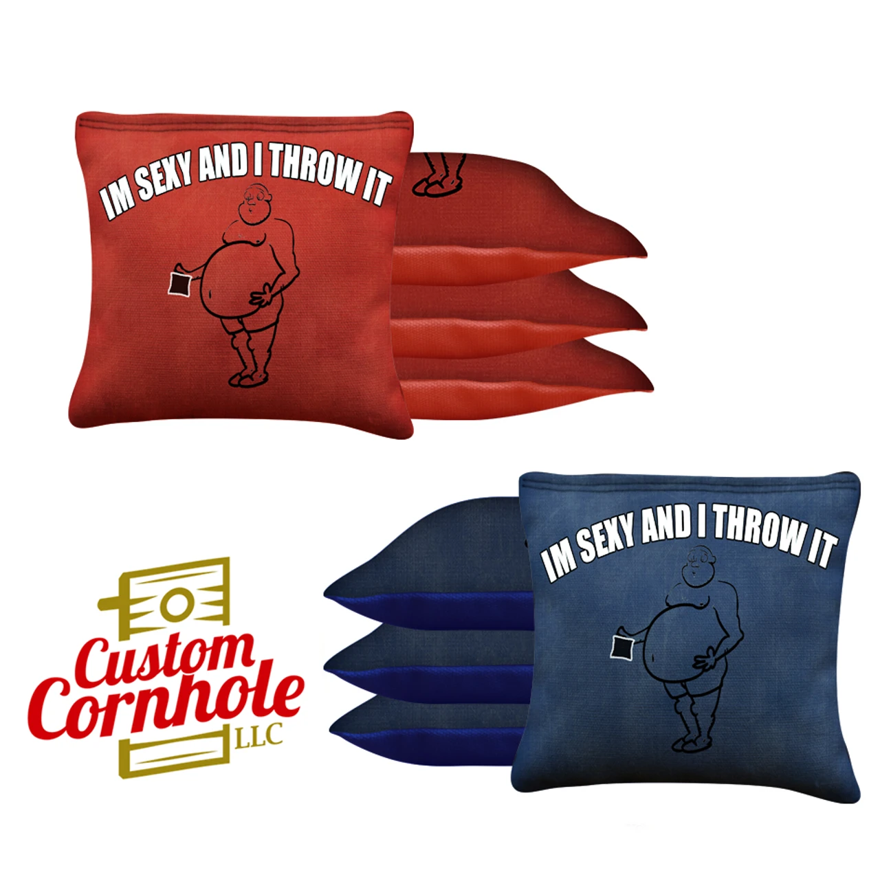 IM SEXY AND I THROW IT Tournament Cornhole Bags - Set Of 8 3 IM SEXY AND I THROW IT Tournament Cornhole Bags - Set Of 8