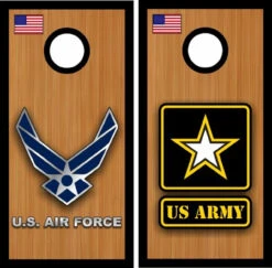 Air Force & Army Cornhole Wraps - Set Of 2