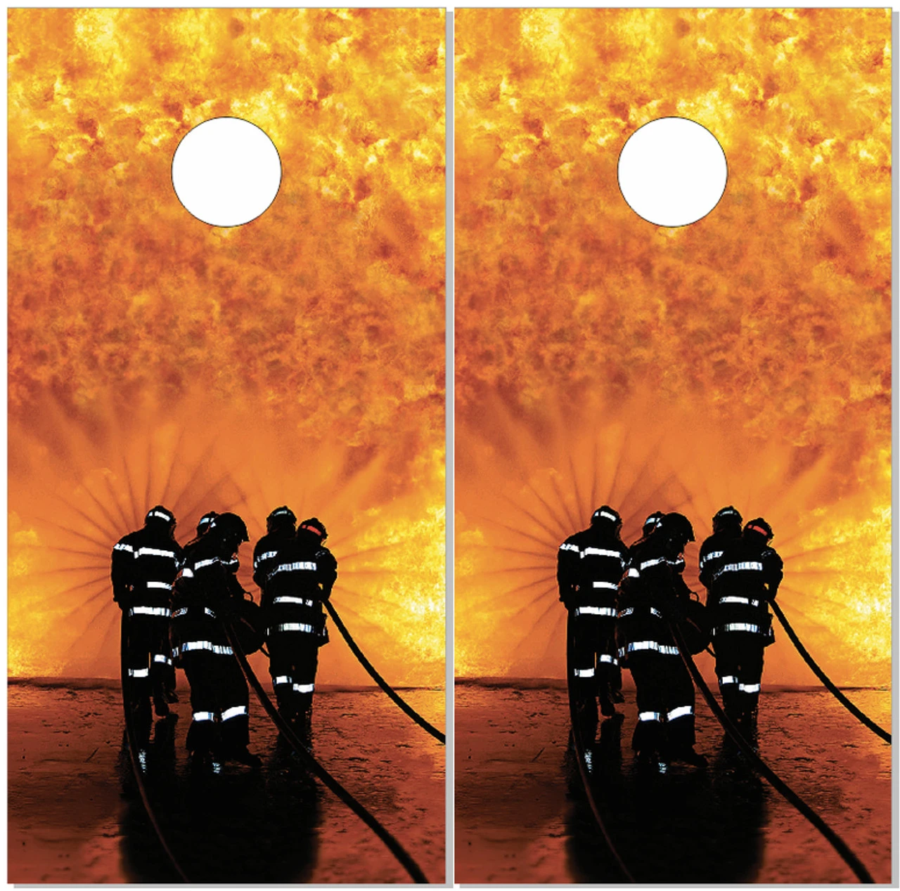 Into The Fire Cornhole Wraps - Set Of 2 3 Into The Fire Cornhole Wraps - Set Of 2