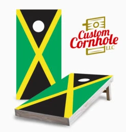 Jamaican Flag Cornhole Set With Bags