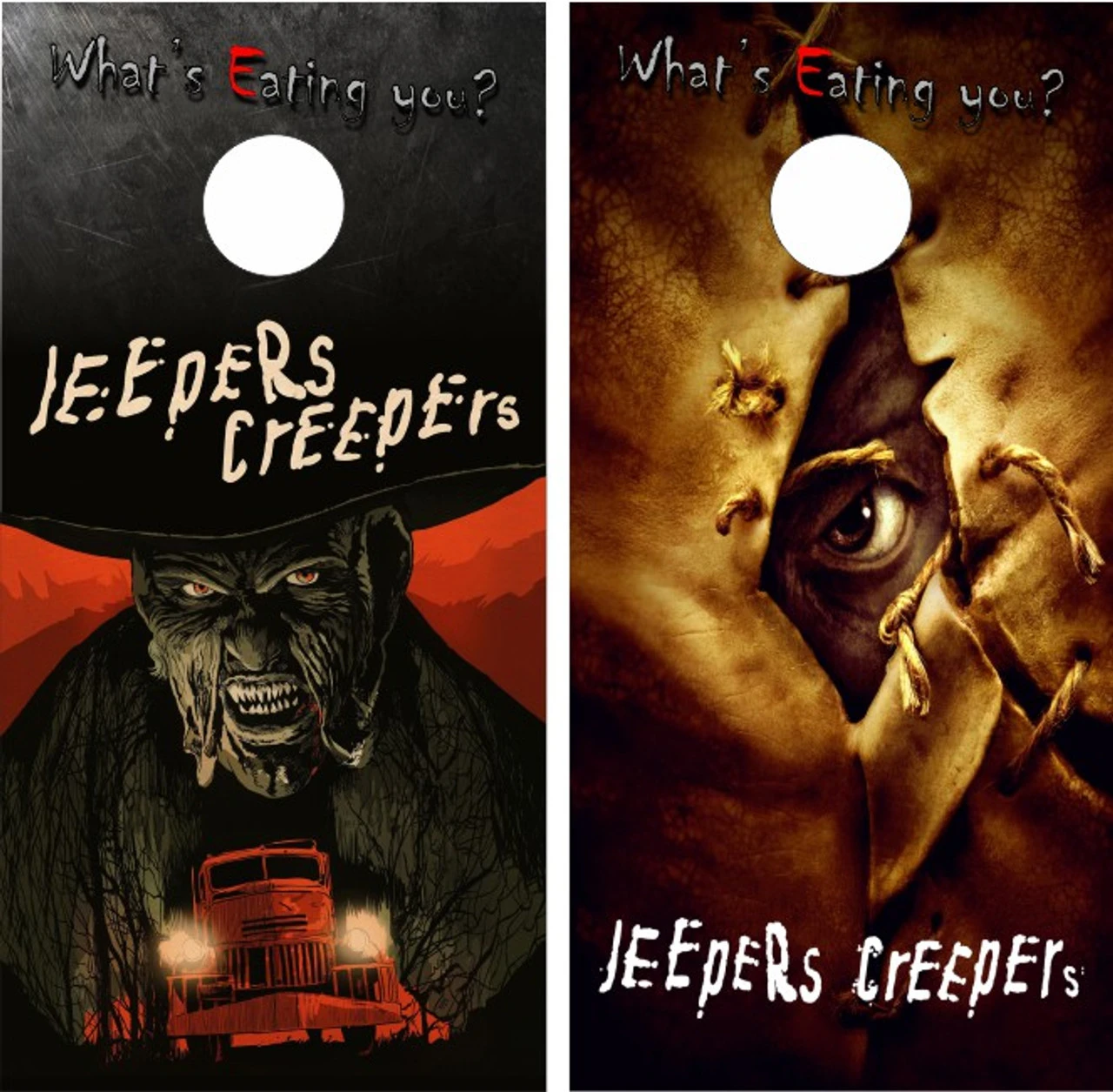Jeepers Creepers Cornhole Wraps - Set Of 2 3 Jeepers Creepers Cornhole Wraps - Set Of 2