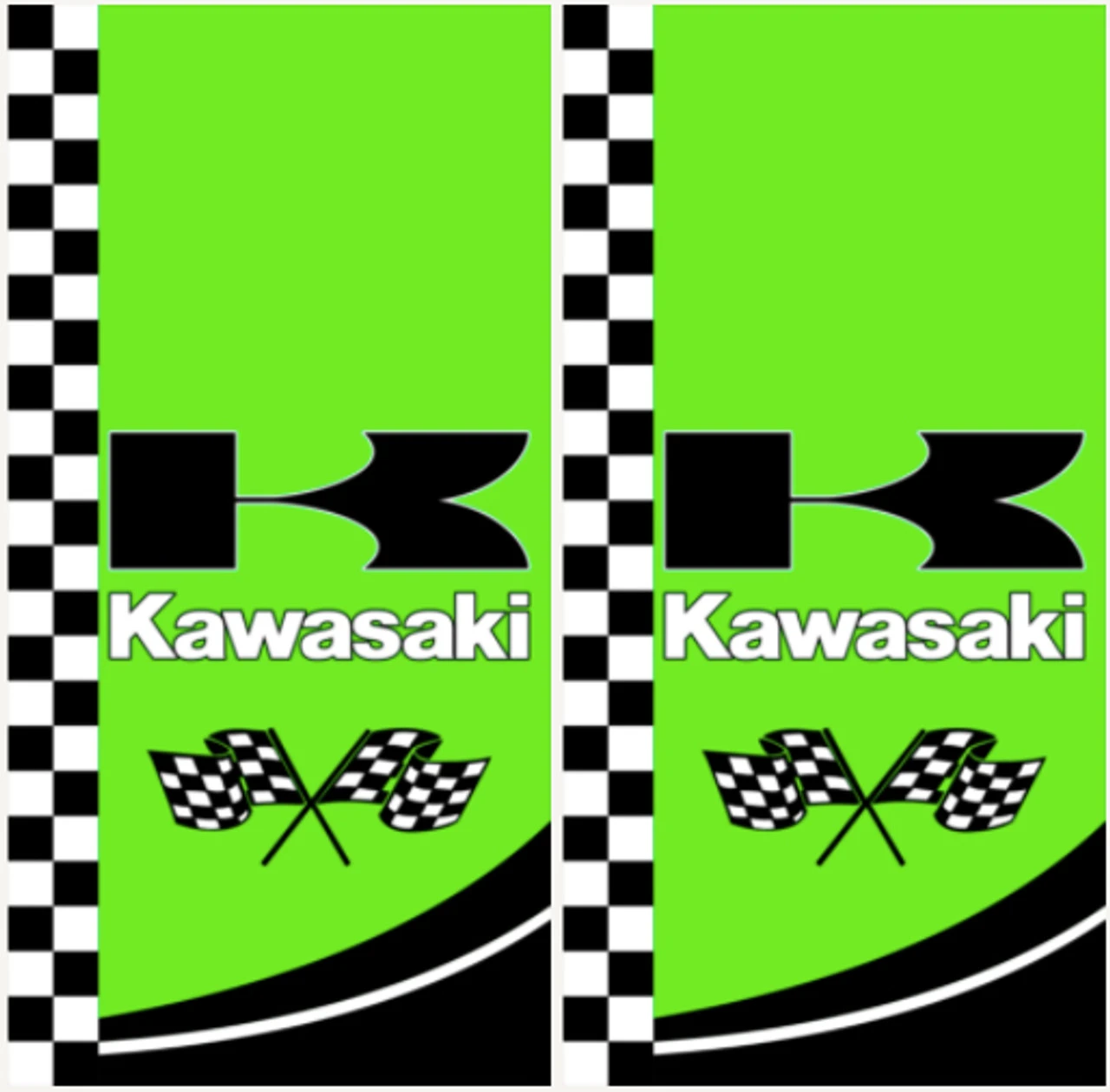Kawasaki Cornhole Wraps - Set Of 2 3 Kawasaki Cornhole Wraps - Set Of 2