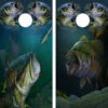 Largemouth Bass Collage Cornhole Wraps - Set Of 2 -Best Toy Shop Largemouth Bass Fish 3 preview 57106.1509752460