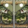 Gone Fishing Wood Version Cornhole Wraps - Set Of 2 1 Gone Fishing Wood Version Cornhole Wraps - Set Of 2 -Best Toy Shop Largemouth Bass Fish Wood preview 02196.1509752553