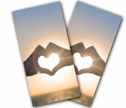 Love Sunset Cornhole Wraps - Set Of 2