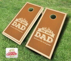 Best Dad Stained Cornhole Set With Bags -Best Toy Shop Maple Best Dad Cornhole Set 2 46153.1484262080