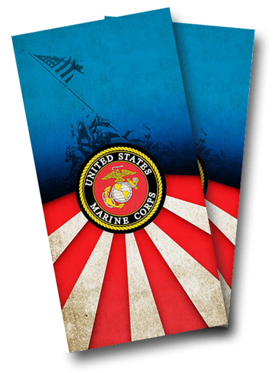 Marines Cornhole Wraps - Set Of 2 3 Marines Cornhole Wraps - Set Of 2