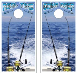Deep Sea Fishing Cornhole Wraps - Set Of 2