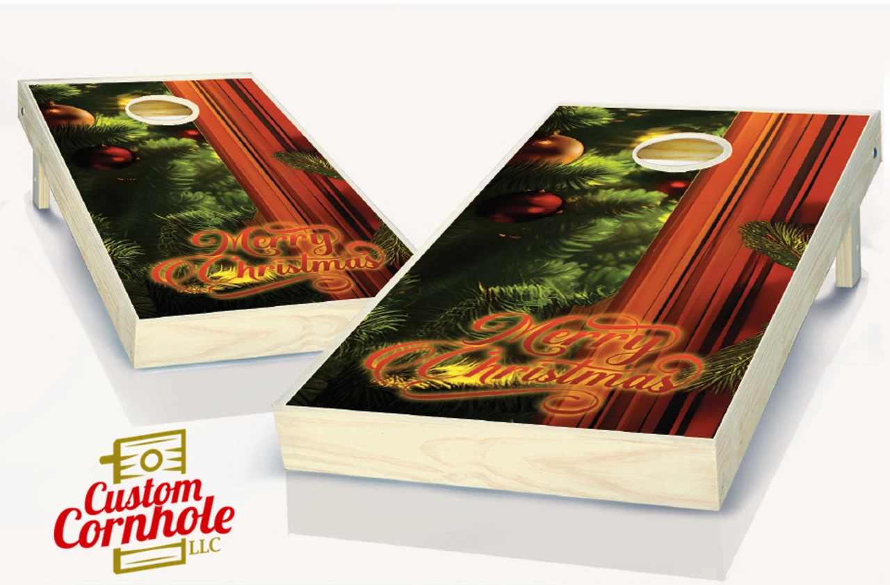 Merry Christmas Cornhole Set With Bags 3 Merry Christmas Cornhole Set With Bags