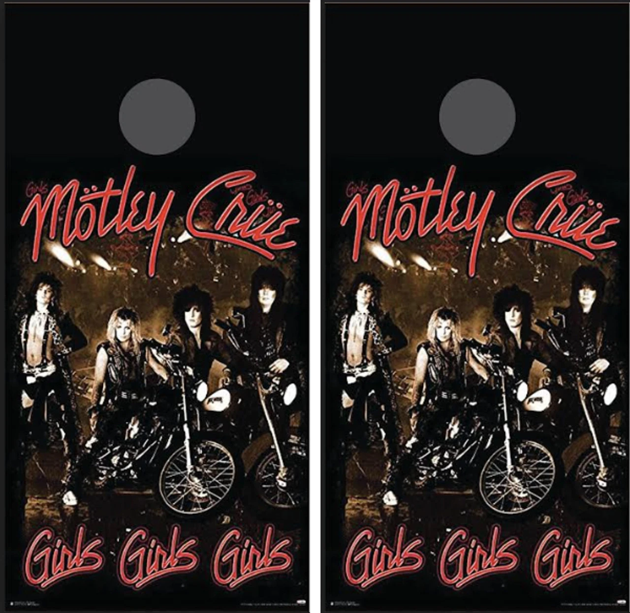 Motley Crue Cornhole Wraps - Set Of 2 3 Motley Crue Cornhole Wraps - Set Of 2