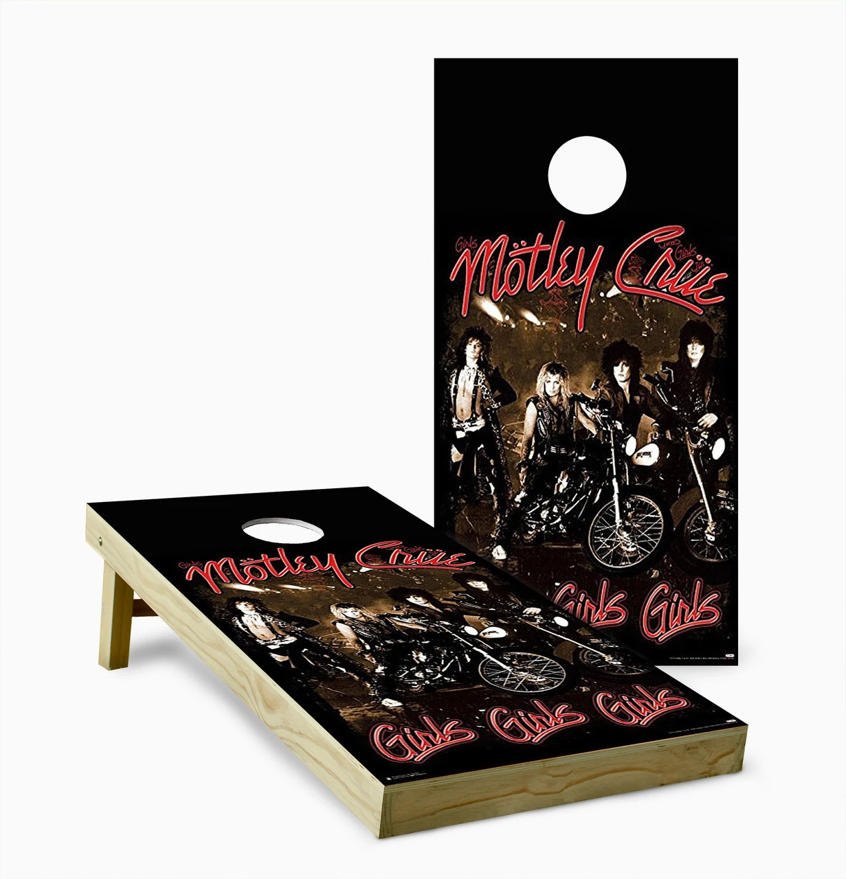 Motley Crue Cornhole Set With Bags 3 Motley Crue Cornhole Set With Bags
