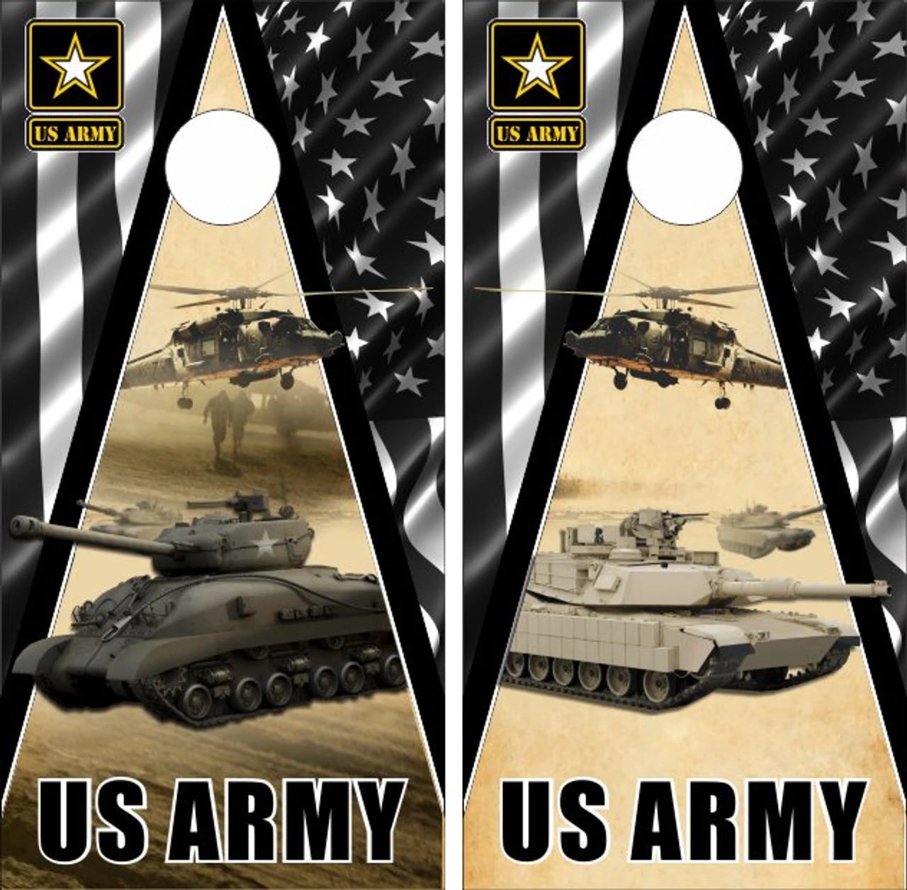 US Army Cornhole Wraps - Set Of 2 3 US Army Cornhole Wraps - Set Of 2