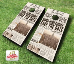 Newspaper Print Wedding Cornhole Set With Bags 7 Newspaper Print Wedding Cornhole Set With Bags -Best Toy Shop Newspaper Print Wedding Cornhole Set 52213.1485982823